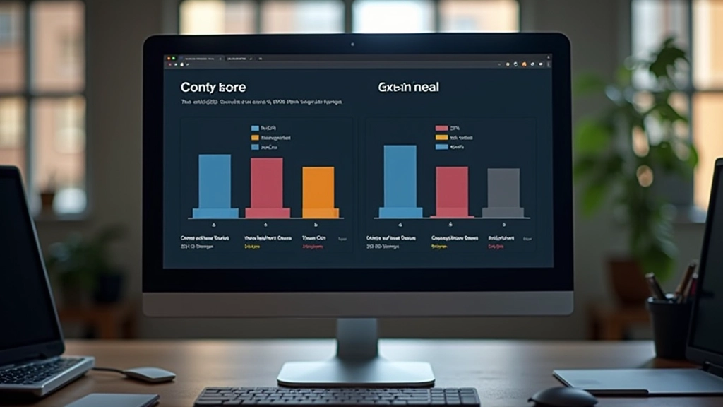 Monitor zeigt Kontrast-Messungen mit WCAG AA und AAA Ratings für beide Themes